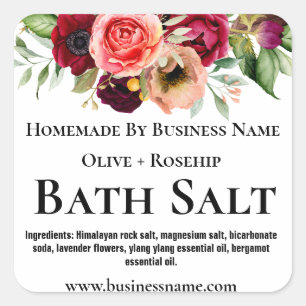 Etikett för homemade Bath Salt