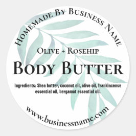 Etikett för homemade body Butter