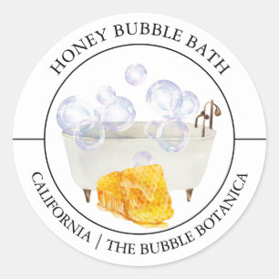 Etikett för honung Bubble Bath