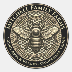 Etikett för honungsbin