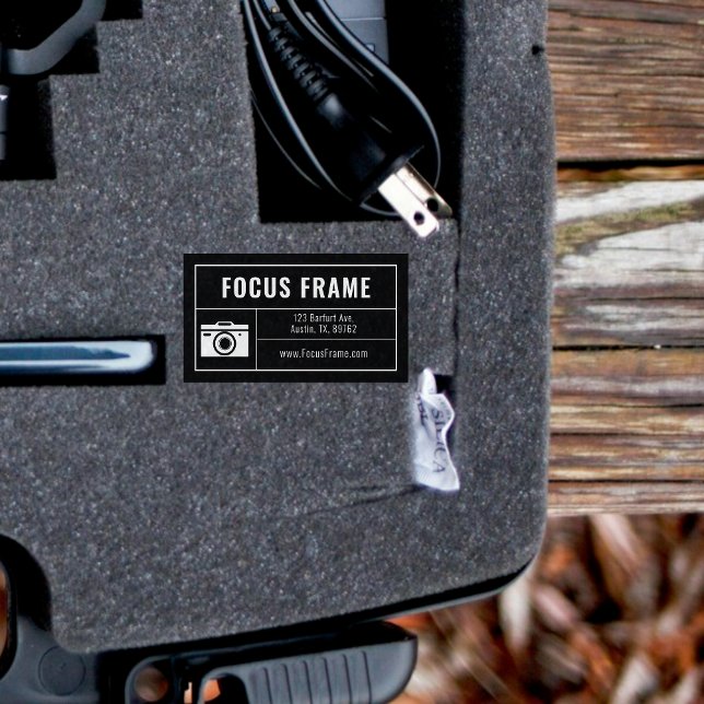 Etikett för Illustration av kamerafotoskrivare Fraktsedel (Skapare uppladdad)