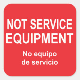 Etikett för inte serviceutrustning med spansk