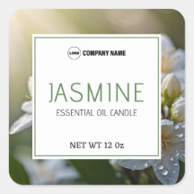 Etikett för jasmin-ljus