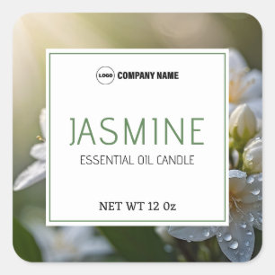 Etikett för jasmin-ljus