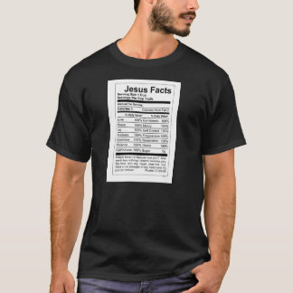 ETIKETT FÖR JESUS FAKTUMVIT PÅ MANAR; TEE SHIRT