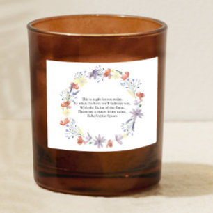 Etikett för jodblommor - Prayer Candle
