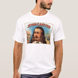 Etikett för John Carver Cigar T-shirt