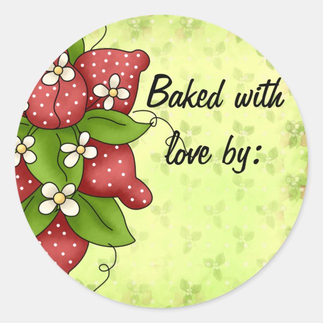 Etikett för jordgubbsköket (Framsida)