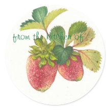 Etikett för jordgubbsköket