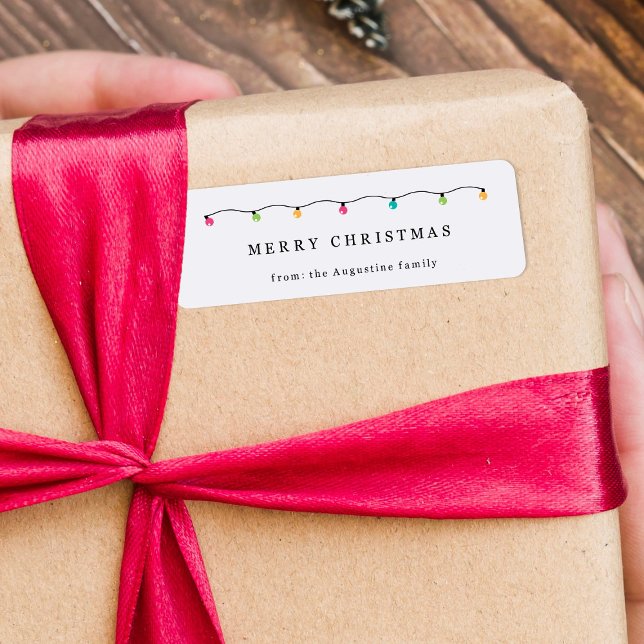 Etikett för julgåva, Från Märkre-märke Returadress Etikett (Skapare uppladdad)