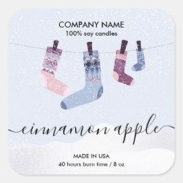 Etikett för julklapp Candle-etikett