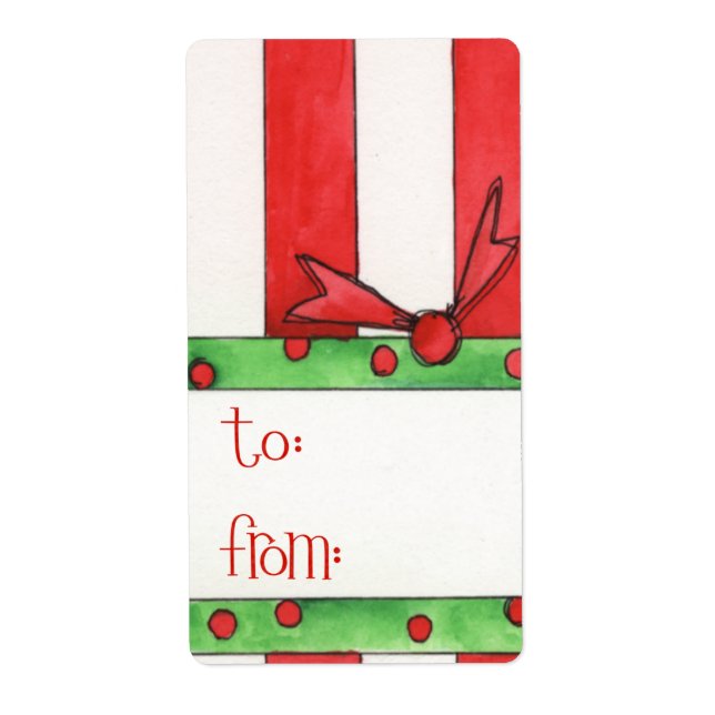 Etikett för julklapp fraktsedel (Framsidan)