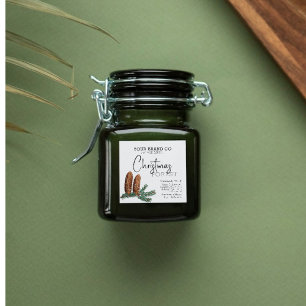 Etikett för julljus i Gräs Calligraphy Candle