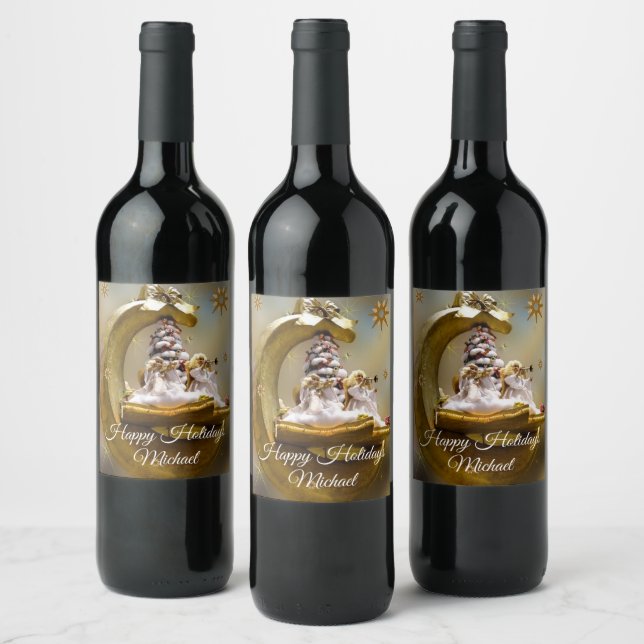 Etikett för julmat och dryck (Flaskor)