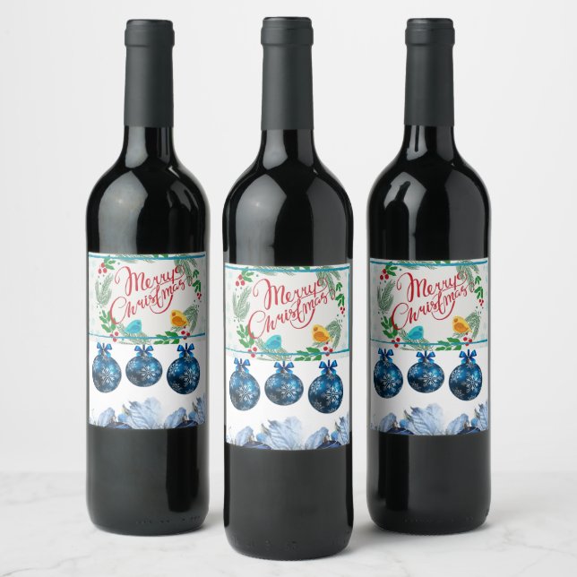 Etikett för julmat och dryck (Flaskor)