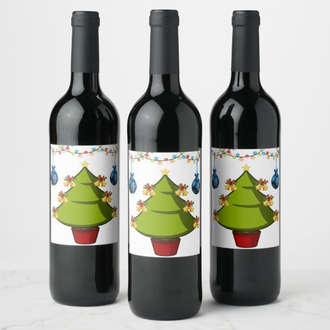 Etikett för julmat och dryck (Flaskor)