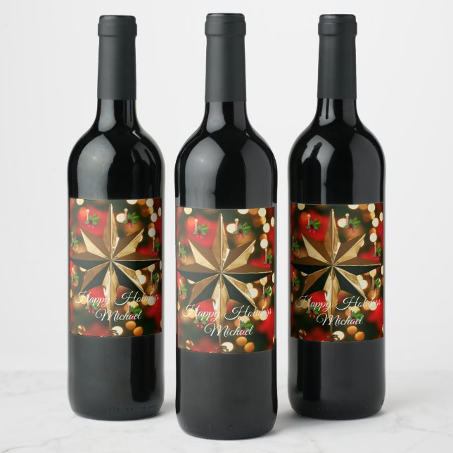 Etikett för julmat och dryck (Flaskor)