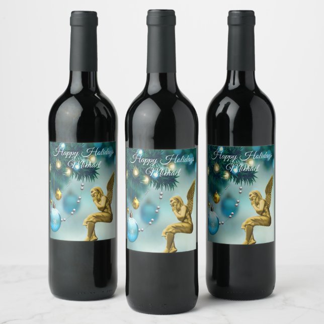 Etikett för julmat och dryck (Flaskor)