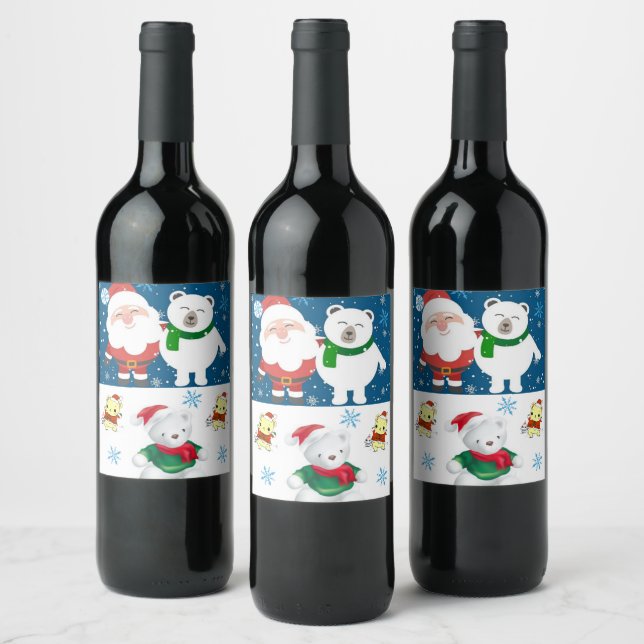 Etikett för julmat och dryck (Flaskor)