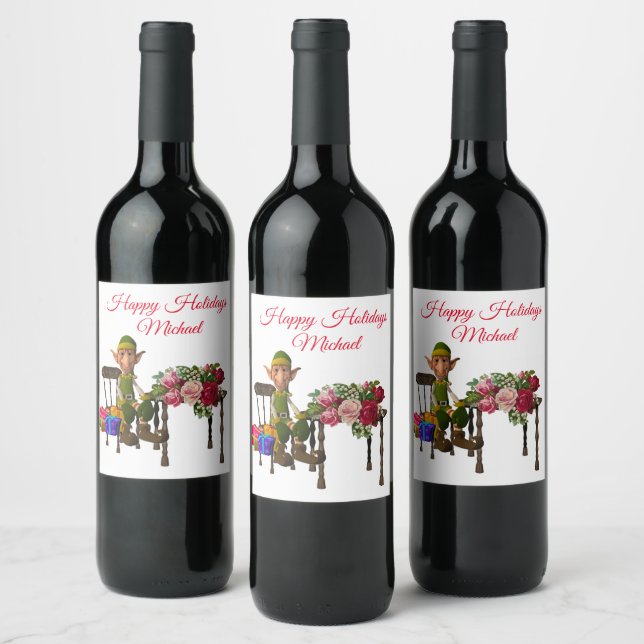 Etikett för julmat och dryck (Flaskor)