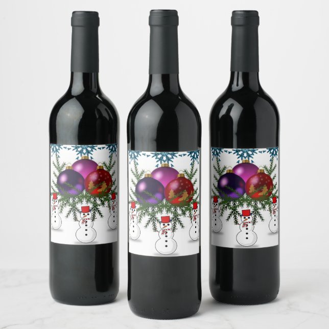 Etikett för julmat och dryck (Flaskor)
