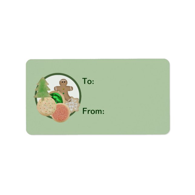 Etikett för julreklam adressetikett (Framsidan)