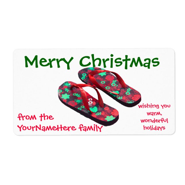 Etikett för julreklam fraktsedel (Framsidan)