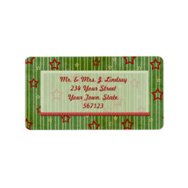 Etikett för julstjärnor adressetikett