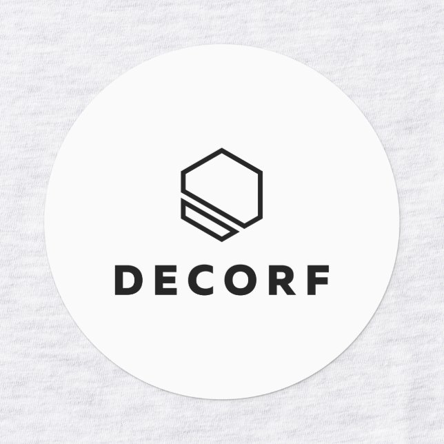 Etikett för kläder i liten cirkel (Design 1)