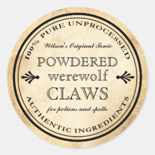 Etikett för klor för werewolf för Halloween