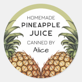 Etikett för konservering av ananas saft