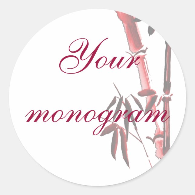 Etikett för kuvertförseglingar för asiatiska bambo (Framsida)