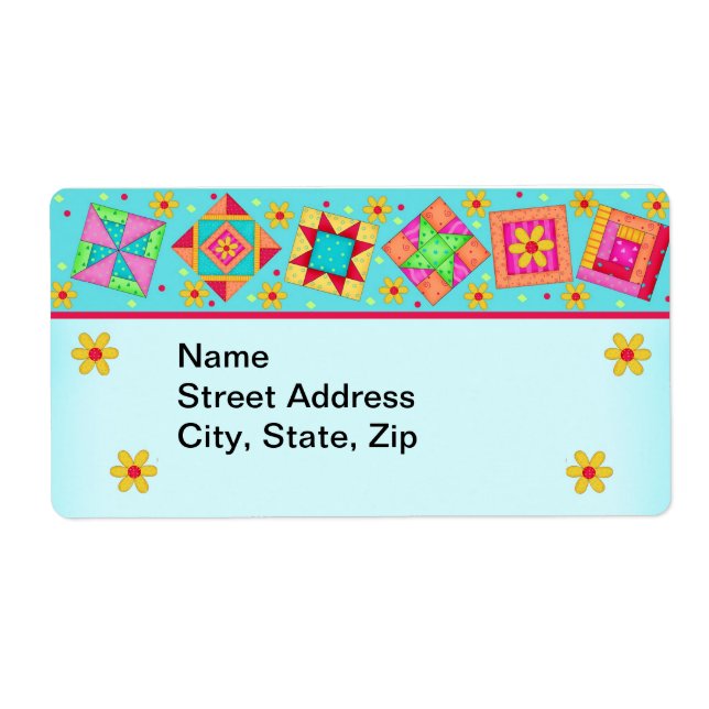 Etikett för kvilt block turkos-leverans fraktsedel (Framsidan)