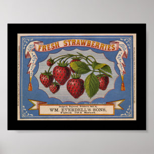 Etikett för låda för frukt för poster