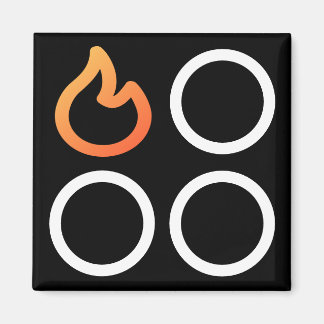 Etikett för Lämnat placering i baksidan av lagerku Magnet