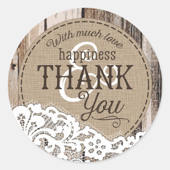 Etikett för Landsbyggsbröllop av trä och Snöre Rus (Framsida)