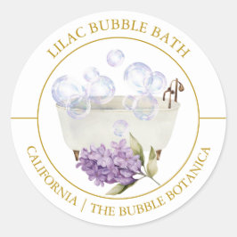 Etikett för Lilac Bubble Bath
