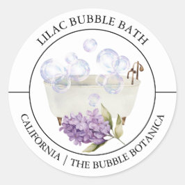 Etikett för Lilac Bubble Bath