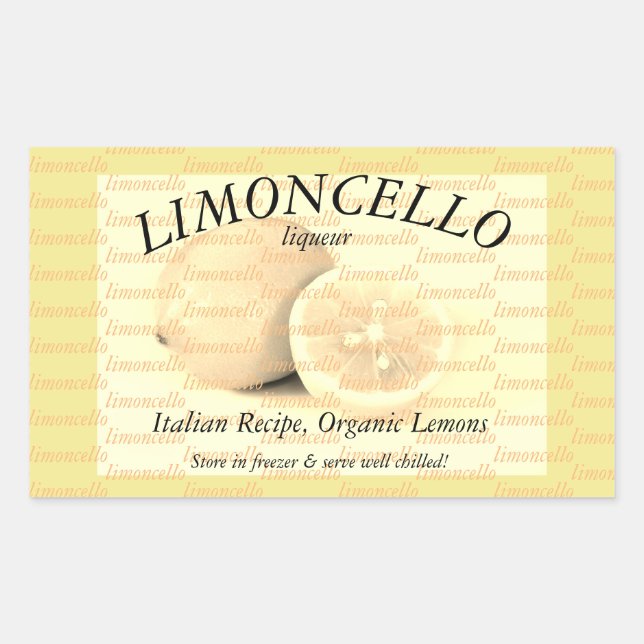 Etikett för Limoncello (Framsida)