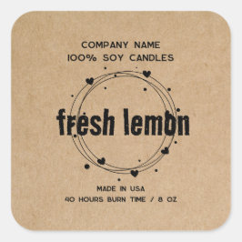 Etikett för ljusmärkning av produkter pappra burk