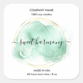 Etikett för ljusmärkning etikett teal burk etikett