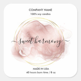 Etikett för ljusmärkning etikett teal burk etikett