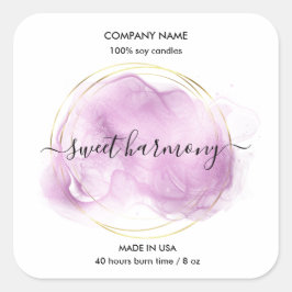 Etikett för ljusmärkning lila burk etikett