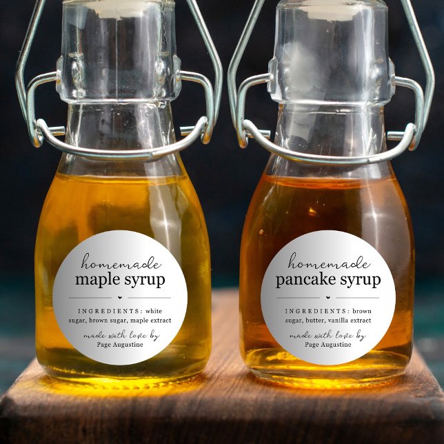 Etikett för logotyp för rund homemade Syrup Gift (Skapare uppladdad)