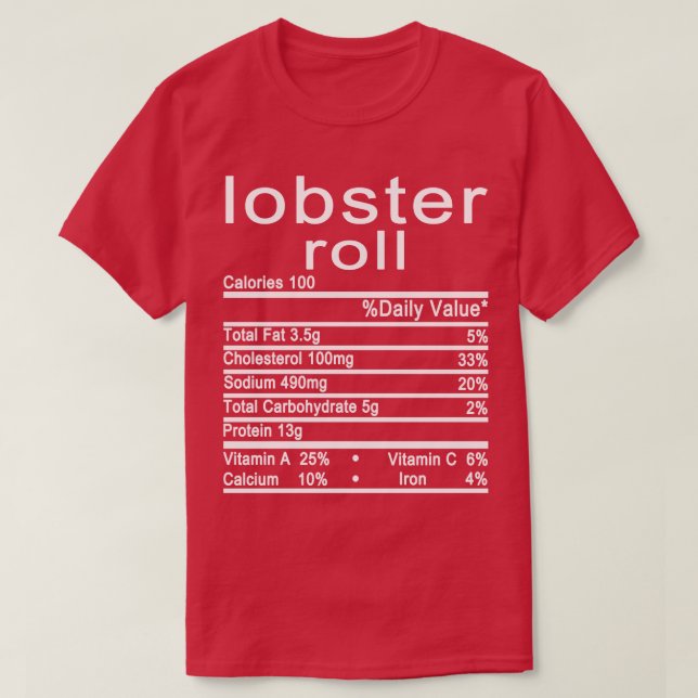 etikett för losterrulle näringsämnen t shirt (Design framsida)