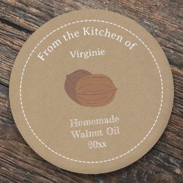 Etikett för markering av Kraft & Rustic Walnut Oil