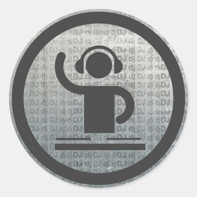 Etikett för metallisk dj-ikon (Framsida)