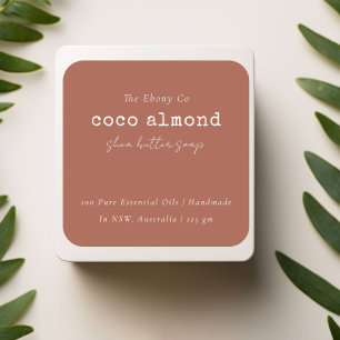 Etikett för minimal Rustic Rust Soap-Elegant