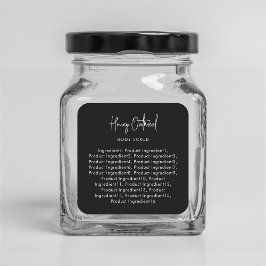 Etikett för minimalistingredienser i anpassningsba