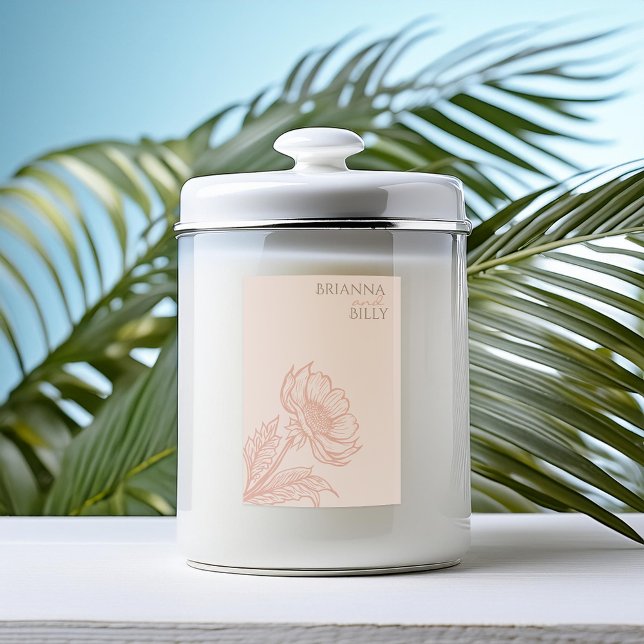 Etikett för minimalistisk Blommigt av Rosa-ljus (Skapare uppladdad)